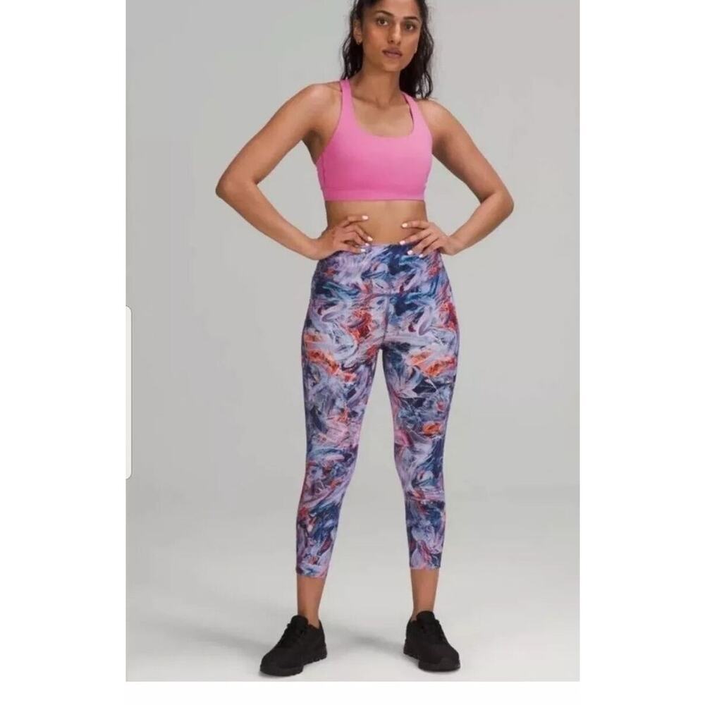 Lululemon Women's Plus Size 20 Blue/Purple High-Rise Crop Leggings‎ 23"